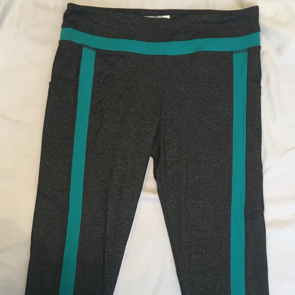 Forever 21 Youth Large Leggings Athletic Workout Pants Black Stretch Yoga Gym - Picture 2 of 9